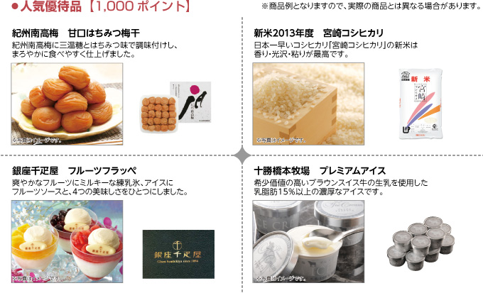 人気優待品 1,000ポイント