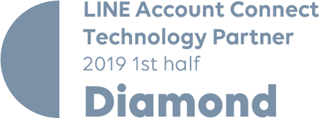 LINE Account Connect Technology Partner 2019 1nd half Diamond ロゴ