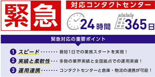 緊急対応コンタクトセンター 24時間 365日