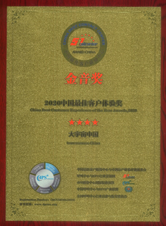 Award Plaque: “Golden Voice Award – China Best Customer Experience Award, 2020”