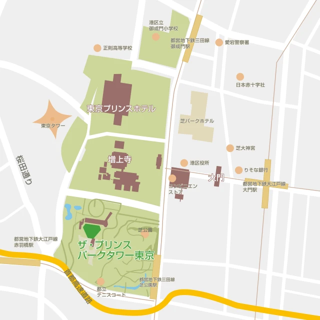 ザ・プリンスパークタワー東京周辺地図
