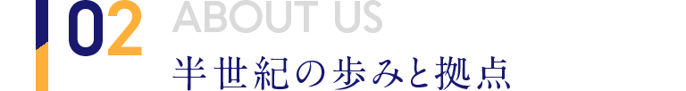 02 ABOUT US 半世紀の歩みと拠点