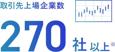 取引先上場企業数 270社以上※