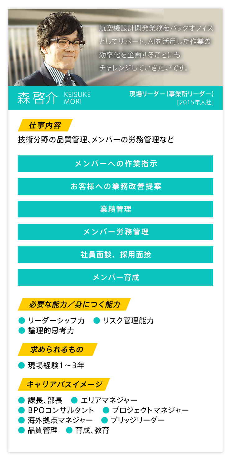 航空機設計開発業務をバックオフィスとしてサポート。AIを活用した作業の効率化を企画することにもチャレンジしていきたいです。