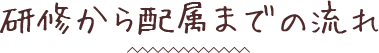 研修から配属までの流れ