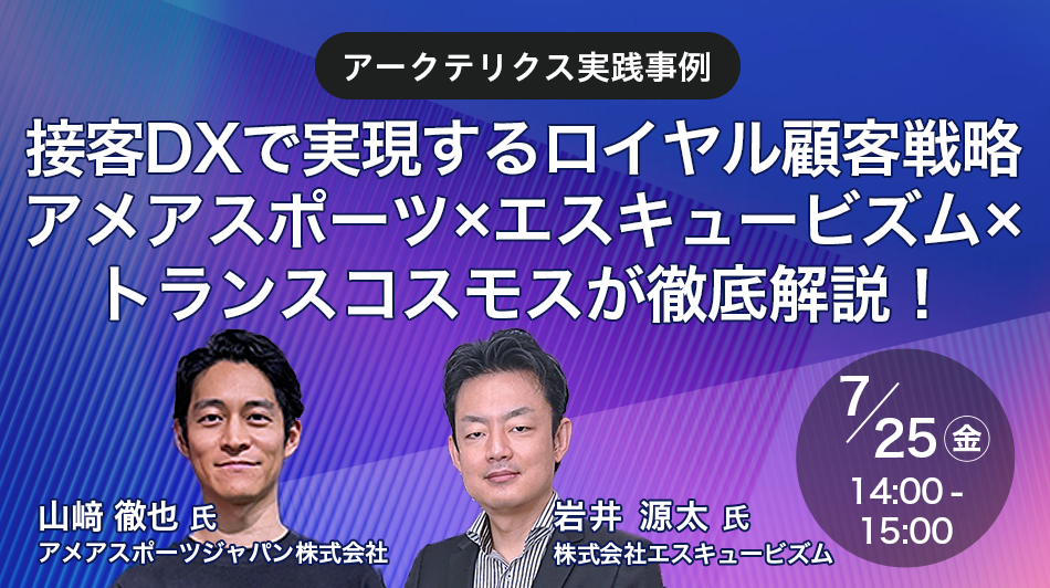 【アークテリクス実践事例】接客DXで実現するロイヤル顧客戦略アメアスポーツ×エスキュービズム×トランスコスモスが徹底解説！