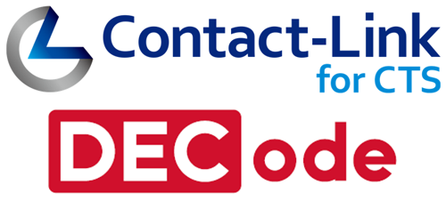 “Contact-Link for CTS” & “DECode” logo